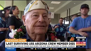 Last survivor from USS Arizona in Pearl Harbor attack dies at 102