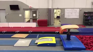 Simone Biles Training a Yurchenko Double Pike 2020