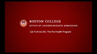 Get To Know BC: The Pre-Health Program | April 17, 2021