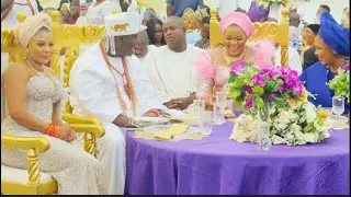 Watch How The Ooni Of Ife Makes His Three Wives Laugh On His Birthday.