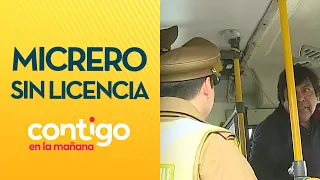 PASAJEROS DEBIERON BAJAR: Chofer de micro circulaba sin licencia ni permiso - Contigo en la Mañana