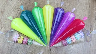 Making Glossy Slime With Piping Bags Amazing Satisfying Glossy Slime-77