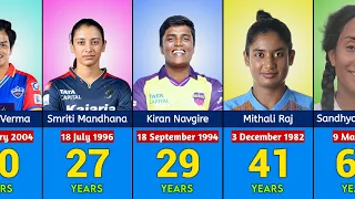 AGE Comparison of Indian 👩Women Cricket Players.