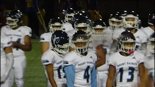 Mount Rainier H S  vs  North Creek HS. Football Game, September 7, 2019