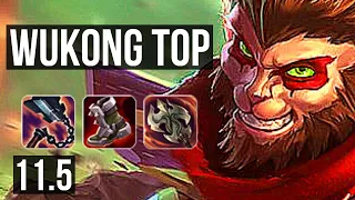 WUKONG vs FIORA (TOP) | 10/1/3, 1100+ games, Legendary, 800K mastery | NA Master | v11.5