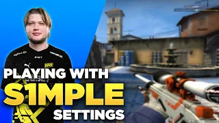 PLAYING WITH S1MPLE SETTINGS! (CS:GO HIGHLIGHTS)