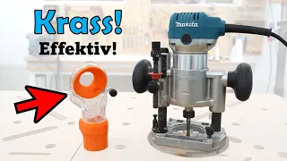 Optimierung der Staubabsaugung einer Oberfräse  - Makita RT0700CX2J - Krasser Erfolg!