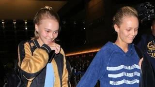 X17 EXCLUSIVE: Vanessa Paradis And Lily-Rose Depp Laugh When Asked About Amber Heard