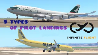 5 types of pilot landings in "Infinite Flight"