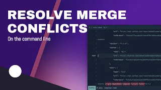 Resolving merge conflicts on the command line