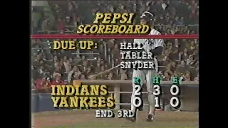 Cleveland vs Yankees (4-15-1987, joined in progress, bottom 3rd)