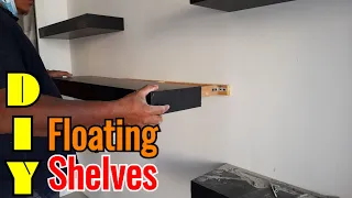 How to Make Floating Shelves with Wood Grain Sticker || Budoy Vlog