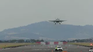 FA18 Hornets at Hobart International Airport - Landing