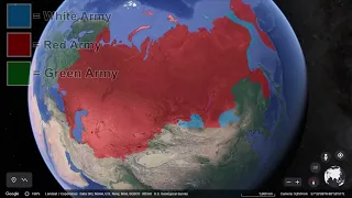 The Russian Civil War in 1 minute using Google Earth