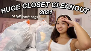 HUGE CLOSET CLEANOUT 2021 | Nicole Laeno