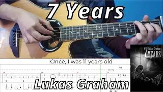 7 Years - Lukas Graham - TAB + Lyrics [Fingerstyle Guitar Cover + TABS On Screen]