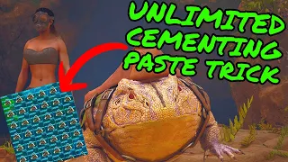 UNLIMITED Cementing Paste Trick in Ark Survival Ascended! ASA Island CP trick!