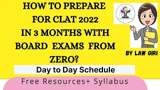 How To Prepare For CLAT 2024 In 3 Months With Board Exams From Zero