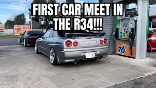 MY FIRST MEET WITH MY NEW R34!! Fujiwara tofu bistro