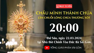 CHẦU THÁNH THỂ 20:00 | LẦN CHUỖI LÒNG CHÚA THƯƠNG XÓT | NGÀY 22-3-2024 | NHÀ THỜ ĐỨC BÀ