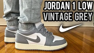 FIRE COLORWAY! | Jordan 1 Low Vintage Grey Review & On Feet!