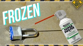 Can You Break A Lock With Canned Air? (Movie Mythbusting)