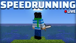🔴 Minecraft, But I'm Running Around At The Speed of Sound!