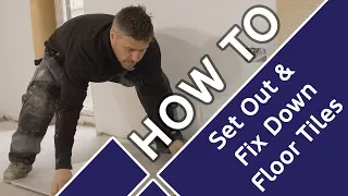 How To Set Out & Fix Down Large Floor Tiles #tiles #howto
