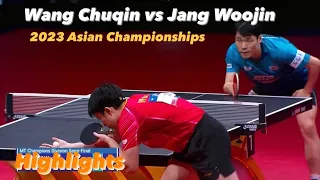 Wang Chuqin 王楚钦 vs Jang Woojin 장우진 | 2023 Asian Championships (MT-SF) Highlights