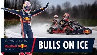 Bulls On Ice | Max Verstappen and Pierre Gasly Go Karting On Ice