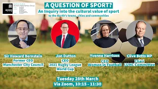 Northern Culture APPG - A Question of Sport Evidence Session III