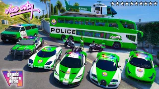 GTA 5 - Stealing VICE CITY POLICE CARS with Franklin! (Real Life Cars #44)