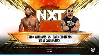 WWE 2K24 Carmello Hayes Vs Trick Williams Steel Cage Match