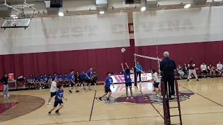 Good game by the Diamond Ranch HS Panthers volleyball against West Covina HS Bulldogs