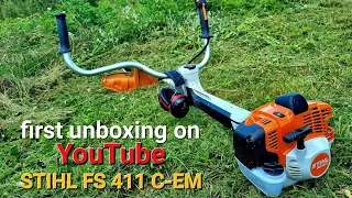 Unboxing tne new Stihl FS 411 C-EM бензокоса кусторез