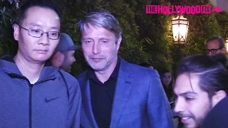 Mads Mikkelsen Greets Fans While Arriving To The GQ Men Of The Year Party 12.8.16