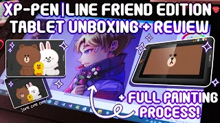 XP-PEN | LINE Friends Edition Tablet Unboxing + Review | Full Painting Process
