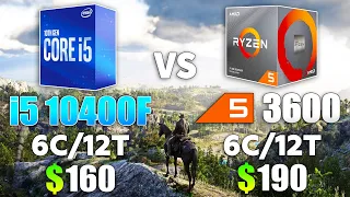 i5 10400F vs Ryzen 5 3600 Test in 10 Games