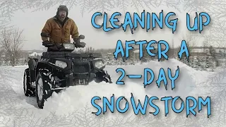Plowing my acreage with an ATV - Snow removal after a weekend storm