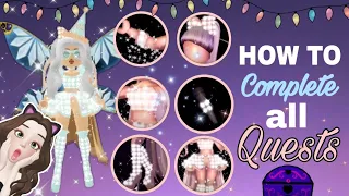 HOW TO Get all ROYALE HIGH New Year PARTY FREE items! | HOW TO complete all Quests Tutorial | Roblox