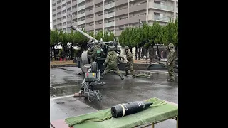 2022.11.13 守山駐屯地　155ミリ榴弾砲FH70 訓練展示　　155mm howitzer training display.