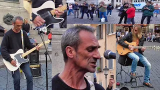 Another Brick in the Wall, Pink Floyd, Street concert, Piazza dei Fiori, Giordano Bruno, Rome, Italy