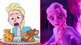Funny Elsa With Frozen 2 Drawing Meme | Try Not To Laugh 😂