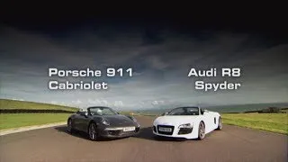 Porsche 911 Cabriolet vs Audi R8 Spyder - Fifth Gear