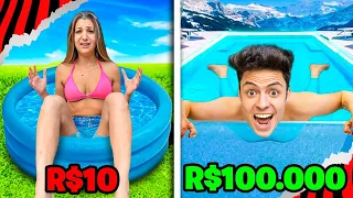 24 HORAS NA PISCINA DE R$10, R$100 E R$100.000!