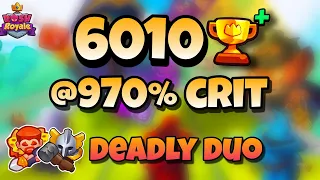 6000 trophies at 970% crit | Rush Royale