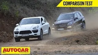 Mercedes-Benz ML 63 AMG vs Porsche Cayenne Turbo | Comparison Test | Autocar India