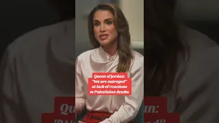 Jordan's Queen Rania Al Abdullah says people view U.S. "as being a party to" Gaza war #shorts