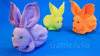 Поделки на Пасху - пасхальный кролик из полотенца / How to make a cute Easter rabbit