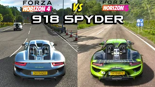 Forza Horizon 5 VS Forza Horizon 4 - Sound comparison Porsche 918 Spyder 2014 (stock)